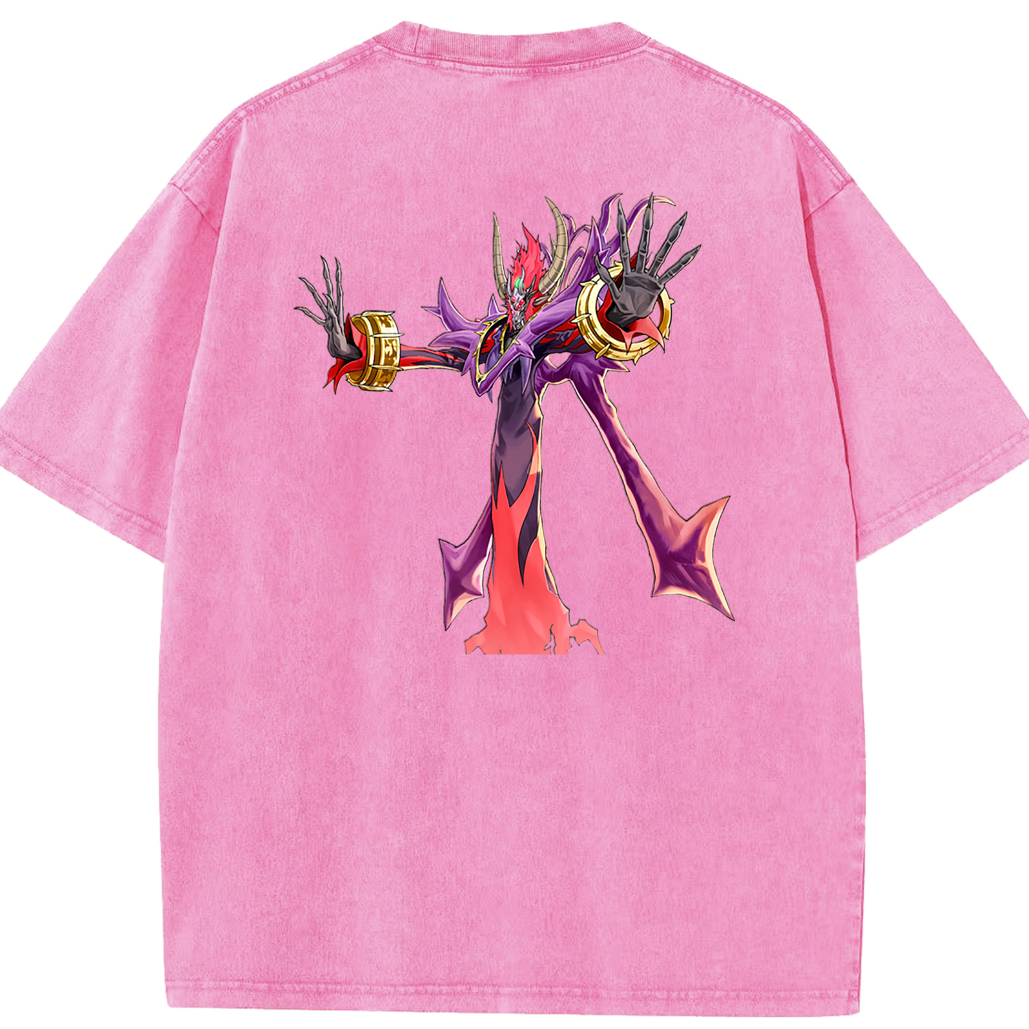 （画像用） 遊☆戯☆王 Yu-Gi-Oh! 綿100% ヴィンテージ風 半袖Tシャツ（背面プリント）